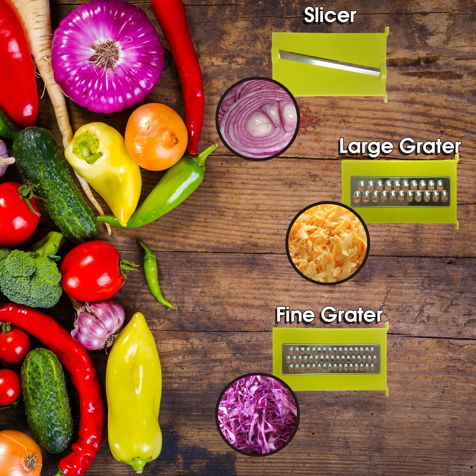 Megachef 10-In-1 Multi-Use Salad Spinning Slicer, Dicer And Chopper With Interchangeable Blades And Storage Lids